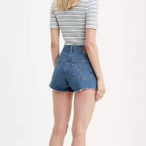 Levi's 501 cutoff denim shorts medium wash